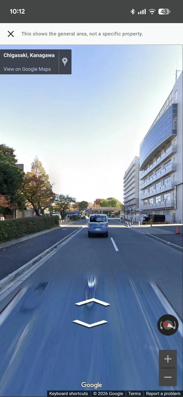 Street View screen showing the streetscape of the area where a transaction took place